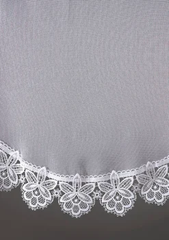 Outlet PLAUENER SPITZE M-Bogen-Store aus echter WEISS