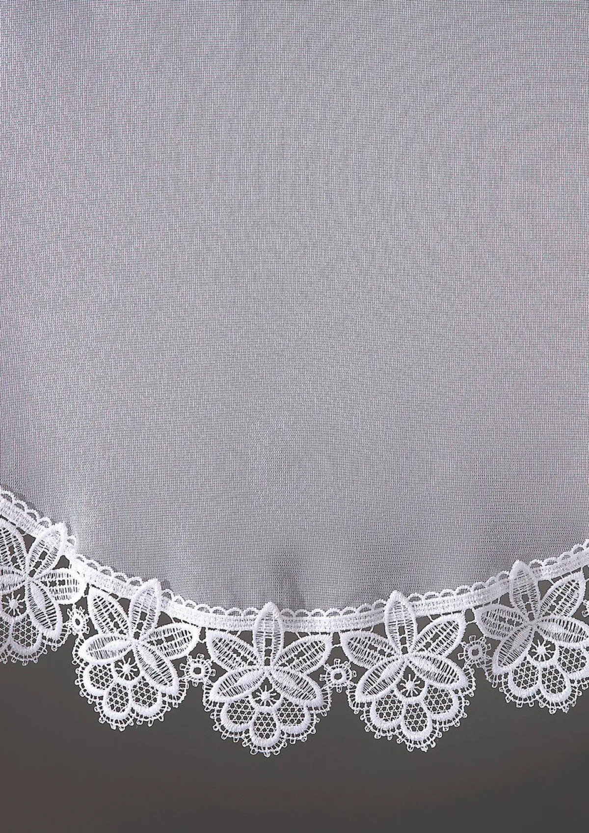 Outlet PLAUENER SPITZE M-Bogen-Store aus echter WEISS