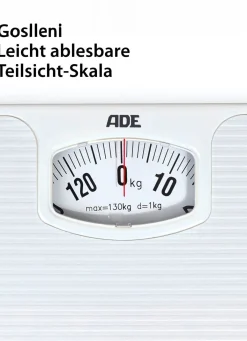 New ADE Mechanische Personenwaage im nostalgischen Design WEISS