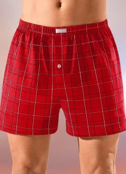 BADER Mehrfachpack Boxershorts mit knöpfbarem Eingriff, bunt