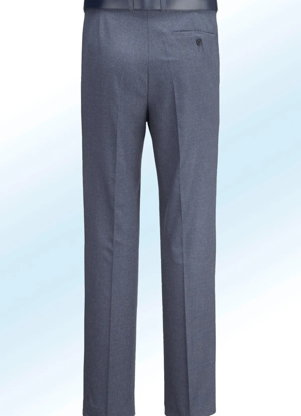 Hot KLAUS MODELLE MADE IN GERMANY Melierte Hose in 4 Farben mit Bundfalten RAUCHBLAU