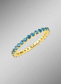BADER Memoire-Ring aus hochwertigem Gold mit Blautopas