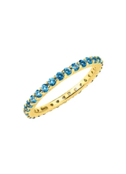 BADER Memoire-Ring aus hochwertigem Gold mit Blautopas