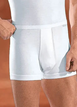 MEY NOBLESSE Zweierpack Unterhosen aus Feinripp mit Eingriff, weiß WEISS