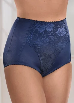 Discount BADER Miederhose mit Jaquarddessin 1X MARINE, 1X WEISS