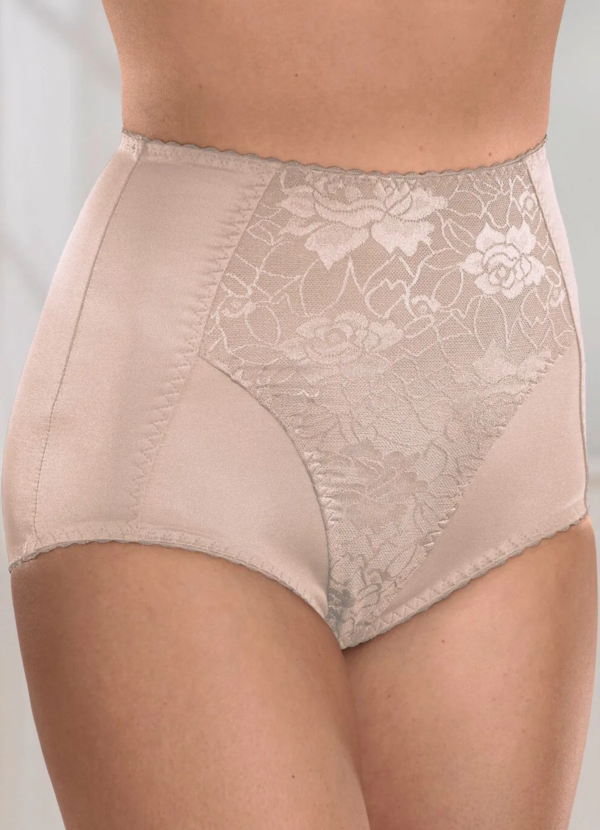 New BADER Miederhose mit Jaquarddessin 2X PUDER