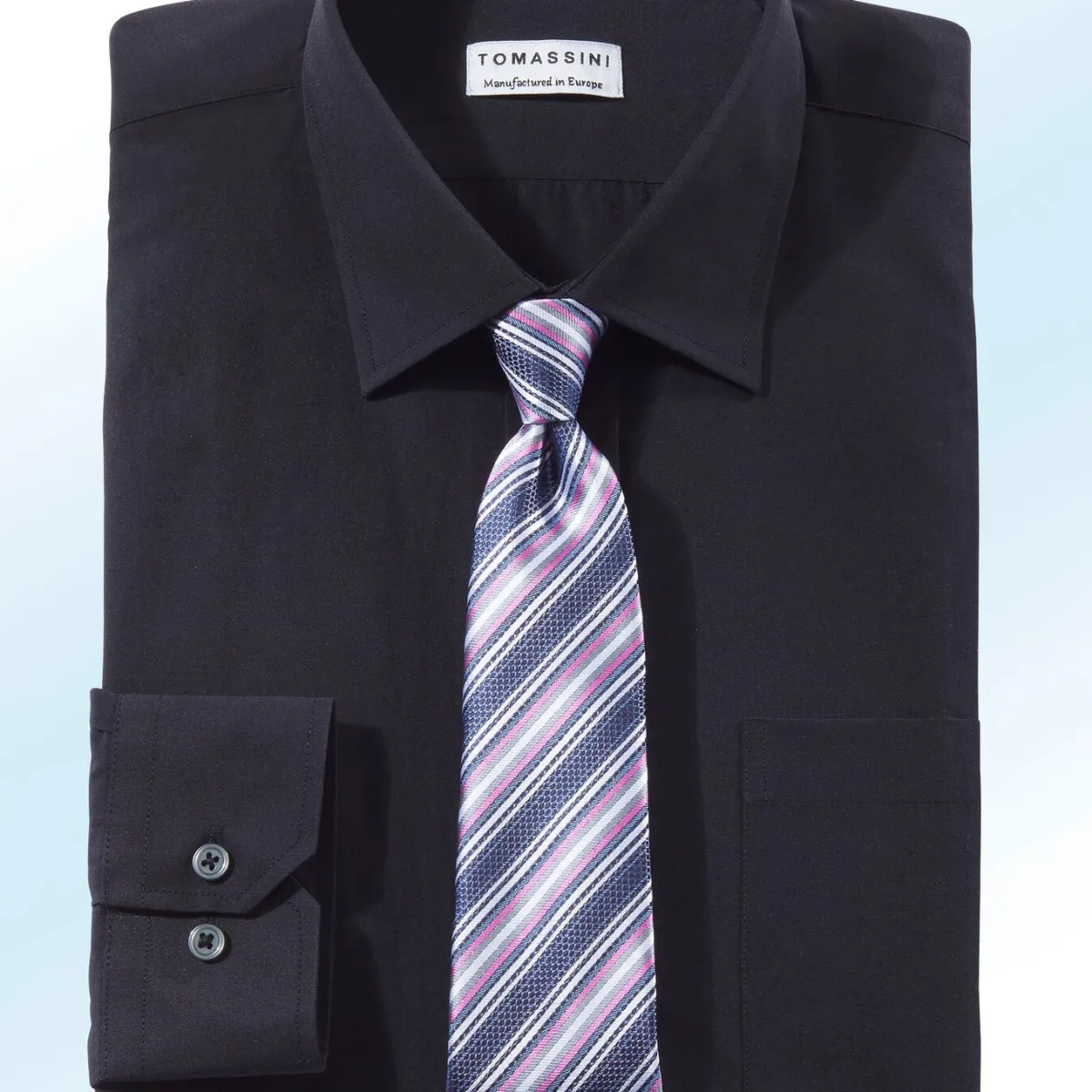 Best MILANO ITALY ""-Hemd mit Brusttasche in 5 Farben SCHWARZ