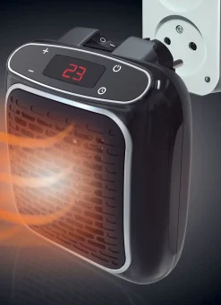 New BADER Mini-Heizung mit Thermo-Keramik-Heiztechnologie SCHWARZ