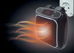 New BADER Mini-Heizung mit Thermo-Keramik-Heiztechnologie SCHWARZ