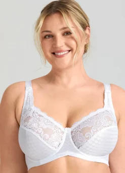 Outlet BADER Miss Mary Bügel-BH mit edlem Jacquarddessin WEISS