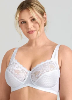 Outlet BADER Miss Mary Bügel-BH mit edlem Jacquarddessin WEISS