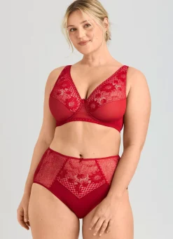 Online MISS MARY Bügel-BH mit floraler Elastikspitze ROT