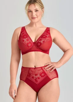 Online MISS MARY Bügel-BH mit floraler Elastikspitze ROT