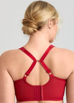Online MISS MARY Bügel-BH mit floraler Elastikspitze ROT