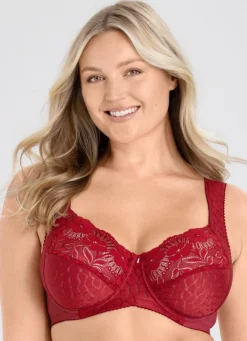 Best BADER Miss Mary Bügel-BH mit strukturiertem Vorderteil ROT