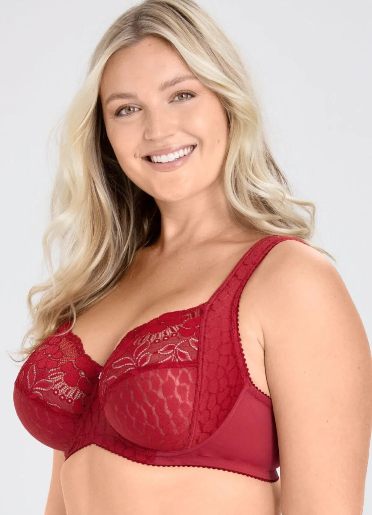 Best BADER Miss Mary Bügel-BH mit strukturiertem Vorderteil ROT
