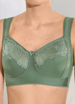 Discount BADER Miss Mary BH mit Elastikspitzeneinsätzen GRÜN