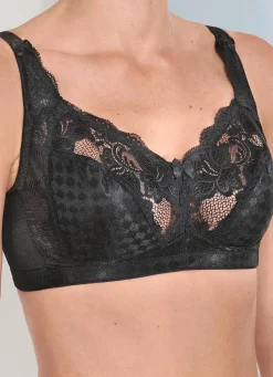 Outlet BADER Miss Mary BH mit elastischen Spitzeneinsätzen SCHWARZ