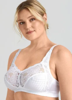 Clearance BADER Miss Mary BH mit elastischen Spitzeneinsätzen WEISS