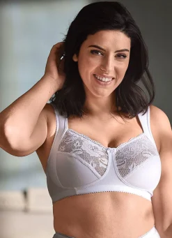 BADER Miss Mary BH mit elastischen Spitzeneinsätzen weiß