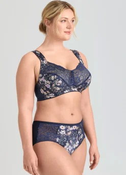 New BADER Miss Mary BH mit farbharmonischem Floraldessin MARINE-BUNT