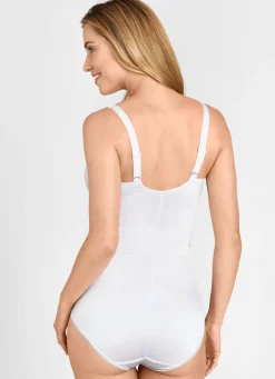 BADER Miss Mary Hosenkorselett mit Elastikspitze WEISS