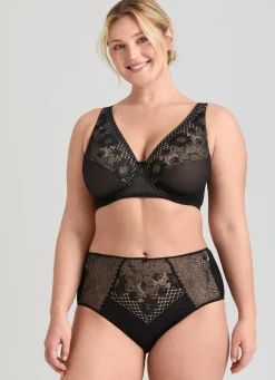 Best MISS MARY Miederslip mit unterlegter Elastikspitze SCHWARZ