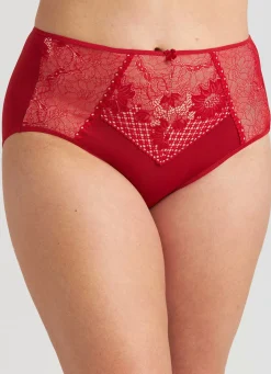 Online MISS MARY Miederslip mit unterlegter Elastikspitze ROT