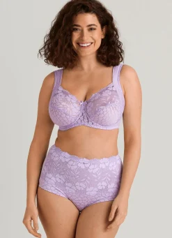 Outlet BADER Miss Mary Miederslip mit unterlegter Elastikspitze im Vorderteil FLIEDER