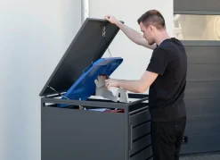 New BADER Mülltonnenbox „Kubus“, anthrazit