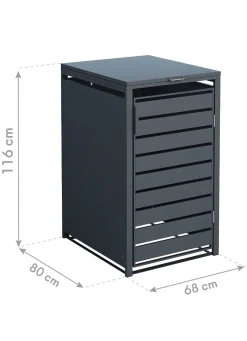 New BADER Mülltonnenbox „Kubus“, anthrazit