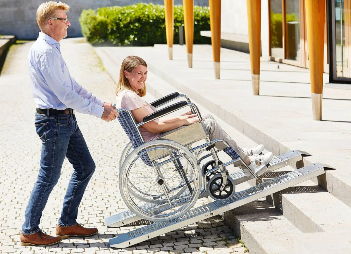 Outlet BADER Mobile Auffahrrampe SILBER