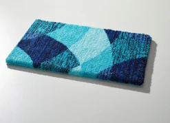 Outlet BADER Modern dessinierte Badgarnitur in Supersoft-Qualität blau