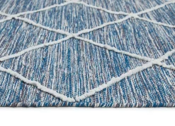 Clearance BADER Moderne Brücken und Teppiche aus 100% Baumwolle BLAU