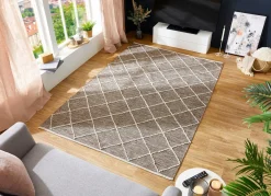 Outlet BADER Moderne Brücken und Teppiche aus 100% Baumwolle BRAUN
