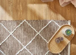 Outlet BADER Moderne Brücken und Teppiche aus 100% Baumwolle BRAUN