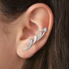 Hot BADER Moderne Ohrhaken mit Blautopas und Zirkonia