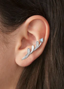 Hot BADER Moderne Ohrhaken mit Blautopas und Zirkonia