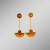Outlet BADER Moderne Ohrstecker mit Bernstein