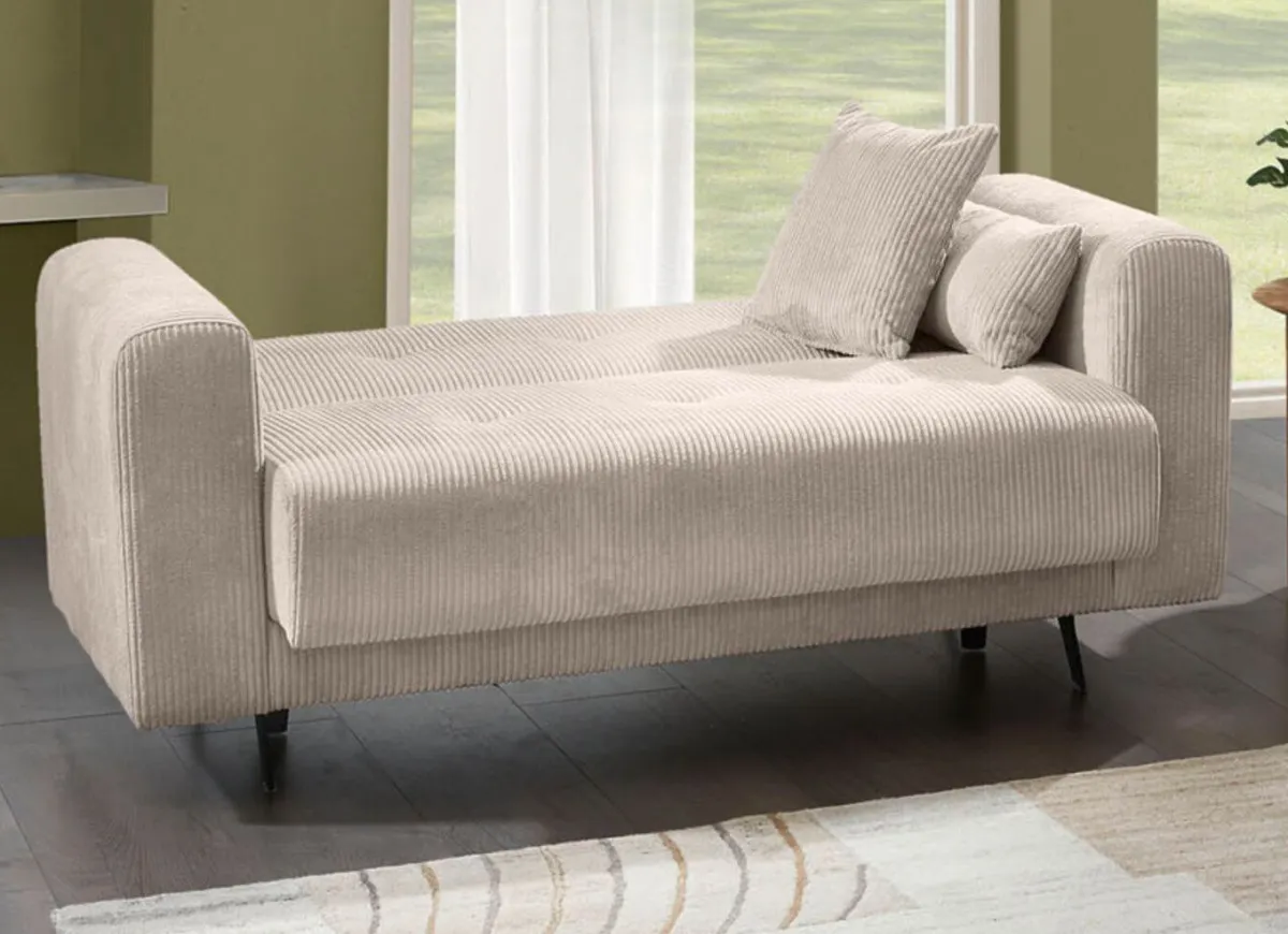 Discount BADER Moderne Polstermöbel mit trendigem Cord-Bezug CREME