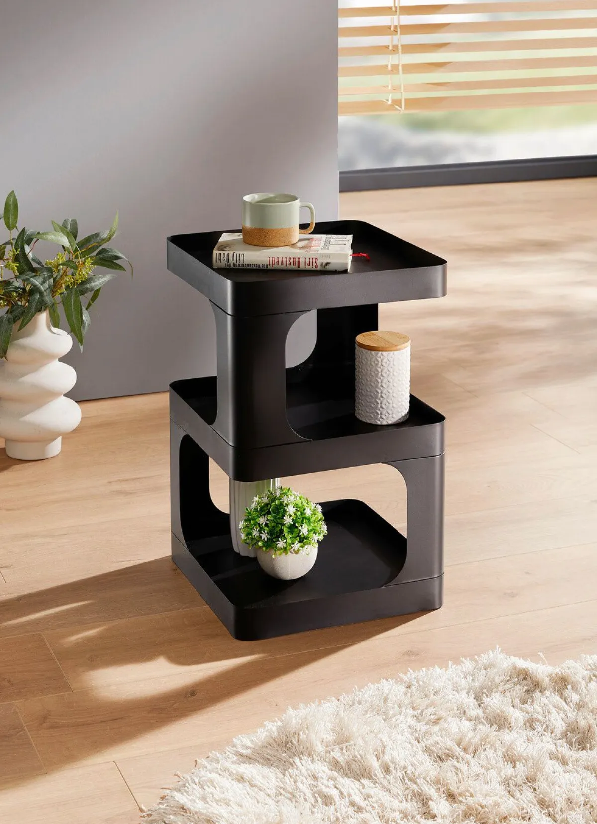 Sale BADER Moderner Beistelltisch aus Metall SCHWARZ
