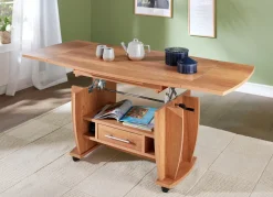 Outlet BADER Moderner Couchtisch auf Rollen WILDEICHE