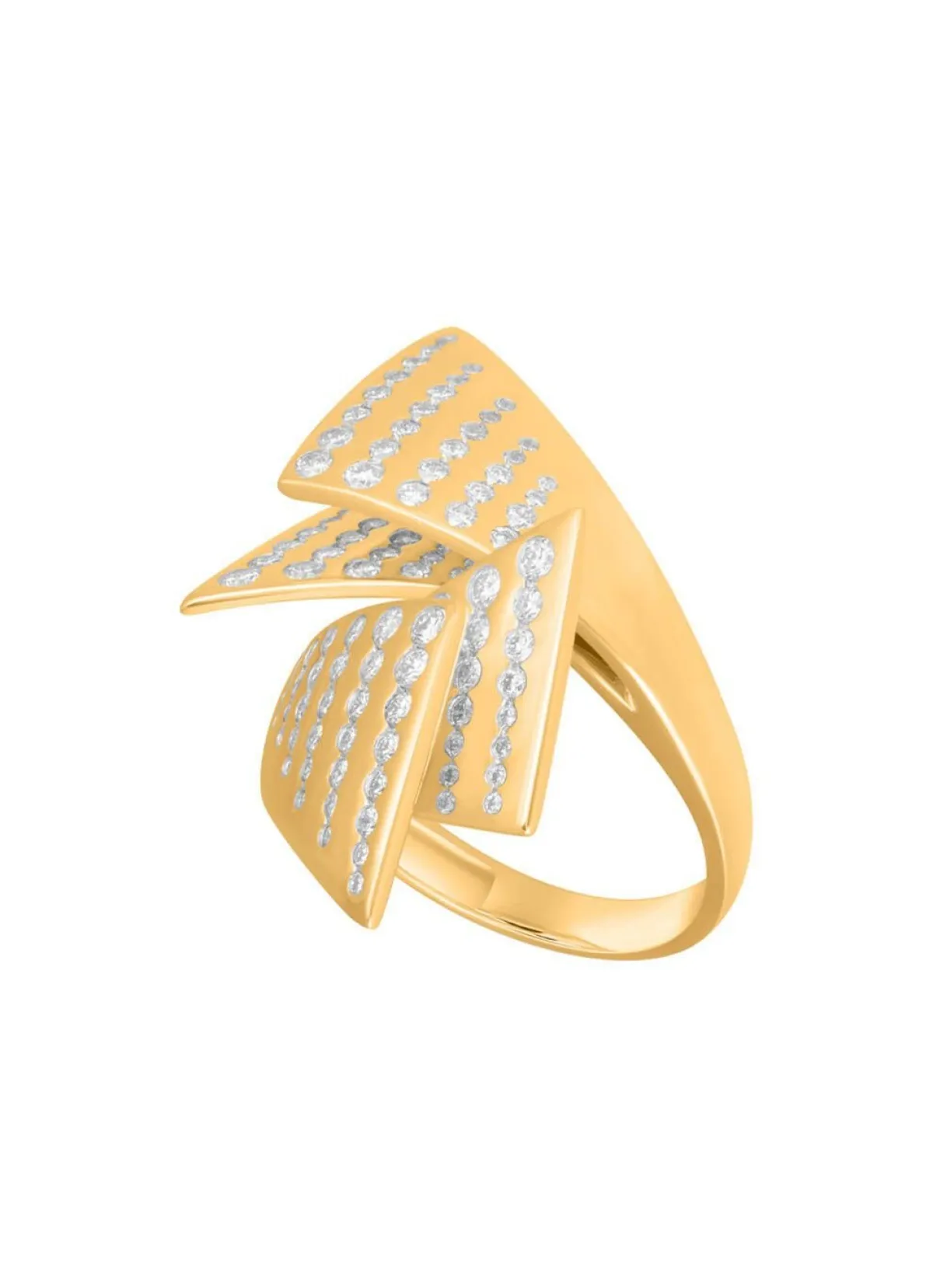 Clearance BADER Moderner Damenring mit 124 Brillanten