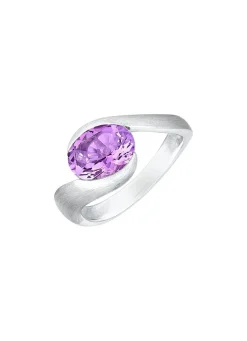 Best BADER Moderner Damenring mit echt Amethyst