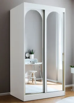 Online BADER Moderner Schwebetürenschrank WEISS