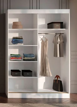 BADER Moderner Schwebetürenschrank WEISS