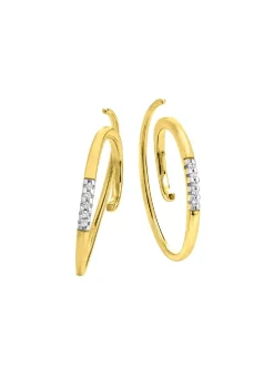 Discount BADER Modernes Design: Ohrhaken mit 10 Brillanten