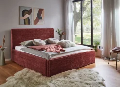 Hot BADER Modernes Polsterbett bordeaux