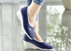 Hot BADER Modische Ballerinas in verschiedenen Farben MARINE
