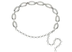 Best BADER Modischer Damen-Kettengürtel, mit Karabinerverschluss SILBER